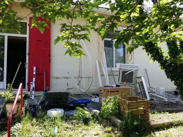 chantier ext�rieur pour la clim